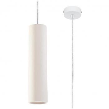 Lámpara Colgante Nancy de Cerámica Blanca con Casquillo GU10, Ajustable hasta 132cm, para 1 Bombilla LED