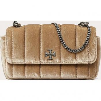 Tory Burch Mini Kira Velvet Shoulder Bag - Stylish Beige Crossbody for Women, One Size