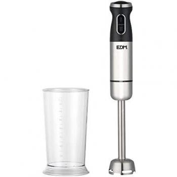 Batidora de Mano EDM 800W Ø5,8x40,5cm con Vaso Medidor y Cuchillas de Acero Inoxidable
