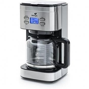 Cafetera Eléctrica Programable SENYA Inox 1.5L 15 Tazas SYBF-CM019