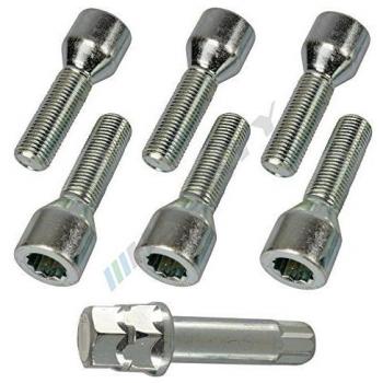 20 Tornillo de Estrella Cinc M14x1. 5 X 28 Cono Kegelbund Coche de Estilo Barracuda Tornillos de Rueda Pernos D23