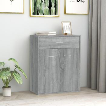 Aparador Sonoma de madera multicapa gris 60x30x75 cm