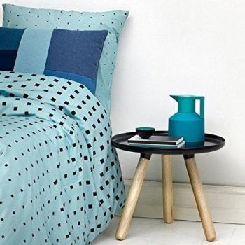 Normann Copenhagen 602412 Cube Ropa de cama, algodón, azul, 200 x 140 x 5 cm