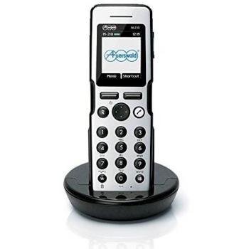 Teléfono Auerswald COMfortel M-210 con base de carga y adaptador de corriente