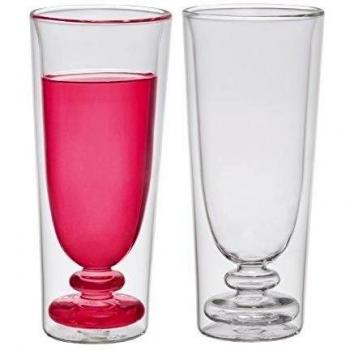 Bitossi Home BHV12671 Set 2 vasos Flute cóctel de vidrio borosilicatado doble cámara