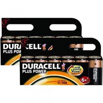Baterías Alcalinas C Duracell Plus 12 Piezas (No Recargables)