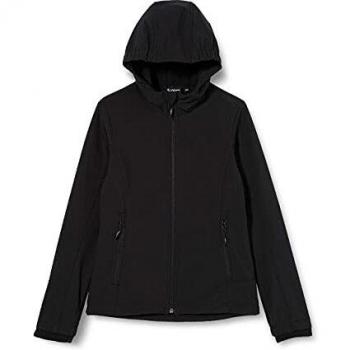CMP Kids Softshell Jacket with Fixed Hood - Black, Size 164