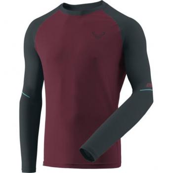 Camiseta Dynafit Alpine Pro M L/S Tee Hombre granate azul marino - S