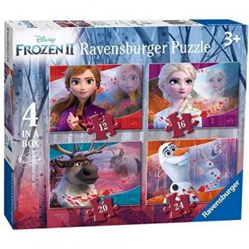 Ravensburger Puzzle, 03019, Frozen 2, 4 Puzzle in a Box, Puzzle Niños, Edad Recomendada 3+ , Rompecabezas Ravensburger