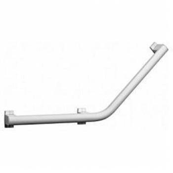 Barra de soporte angular 135° con 3 puntos de fijación simétricos, aluminio blanco, diámetro 38 x 25 mm