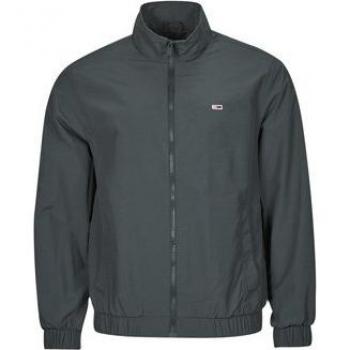 Tommy Jeans Men's Essential Light Jacket - Grey and Blue, Classic Zip Closure, Size XL