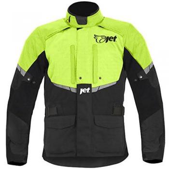 Mens Black/Fluro Textile Motorcycle Motorbike Jacket Waterproof CE Armoured …