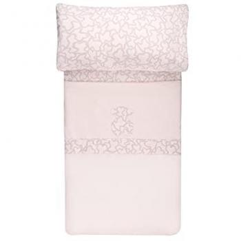 Tous Baby - Juego de sábanas HKaos para cuna 60x120 cm en color rosa (3 piezas)