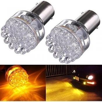1x 1156 24 LED amarillo ámbar señal de vuelta Bombilla PY21W 581 12V