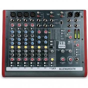 Mezclador Estéreo Compacto USB Allen & Heath ZED-10FX
