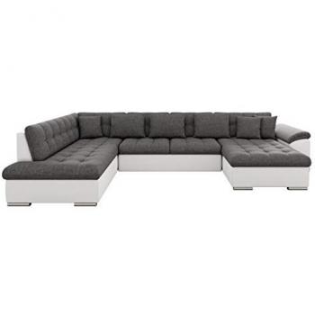 Sofá rinconero Comfivo 128 con función de descanso, Soft 017 y Lux 06, medidas 348x205x76cm