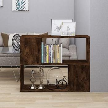 Smoked Oak Bookcase/Room Divider 80x24x63 cm