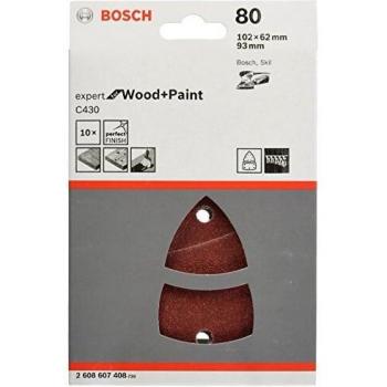 Bosch 2 608 607 408 - Juego de 10 hojas lijadoras