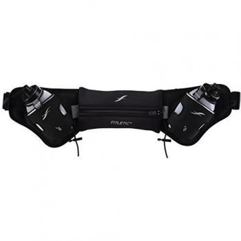 Fitletic - Cinturón para botellas de agua, talla L-XL, 340 ml, color negro
