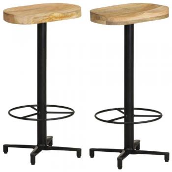 vidaXL Bar Stools 2 pcs 76 cm Solid Mango Wood