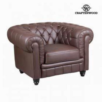 Divanetto 1 posto capitonné marrone by Craften Wood