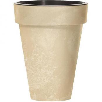 Maceta CUBE SLIM BETON EFFECT 12L. con Depósito