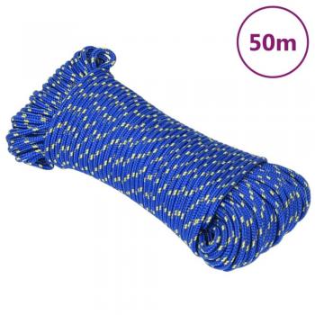 Cuerda de barco polipropileno azul 4 mm 50 m