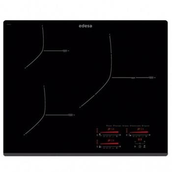 Edesa EIMS-6332B/FB - Placa de Inducción 3 Zonas de Cocción, Ancho 63 cm, Color Negro