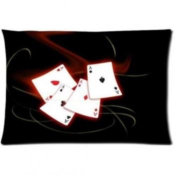 Poker Rojo Llamas abstracto con cremallera fundas de almohada cubierta 20 x 30 pulgadas