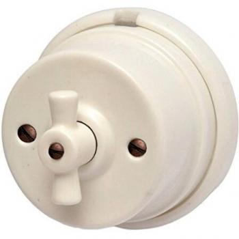 Interruptor de Porcelana Asola 40415 Estilo Antiguo para Instalaciones a Vista