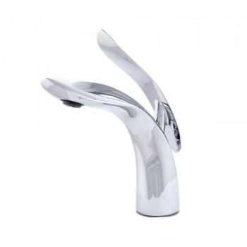 Grifo Lavabo Monomando Cromado de Latón/Zinc con Agua Caliente-Fría, Incluye Latiguillos y Caño Bajo [QLI-FA-7865]