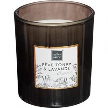 Vela Perfumada Tonka y Lavanda 210g en Tarro de Vidrio - Aroma Dulce que Evoca la Infancia