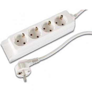 Base Múltiple Perel EB4-G 4 Tomas AC Interior Blanco