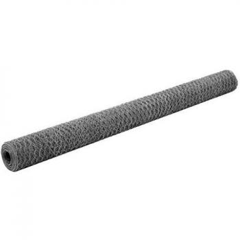vidaXL Malla de Alambre Hexagonal Acero Galvanizado 25x1,5m Plateado Bricolaje