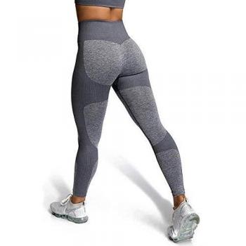 JFAN Pantalones de Yoga Súper Elásticos Cintura Alta para Mujer Mallas de Yoga Costuras con Control de Abdomen para Entrenamiento de Gimnasio