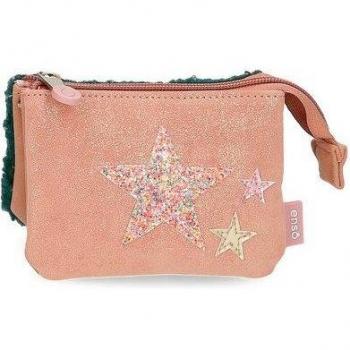 Monedero pequeño Enso Shine Stars con estampado de estrellas y brillo