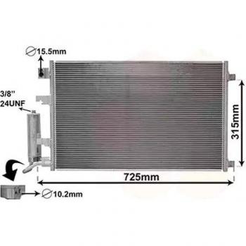Condensador de Aire Acondicionado con Secador VAN WEZEL 13015702 para NISSAN