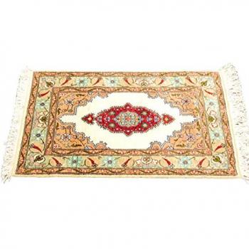 Alfombra Hereke Antigua de Seda 100% - 73x46 cm