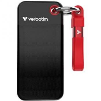 SSD Externo Portátil Verbatim 1TB USB 3.2 Gen 2 Negro/Rojo
