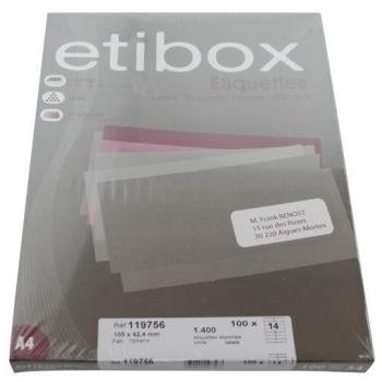 ETIQUETAS ADH.IMPR. ETIBOX A4 BLANCA CAJ - ET119756
