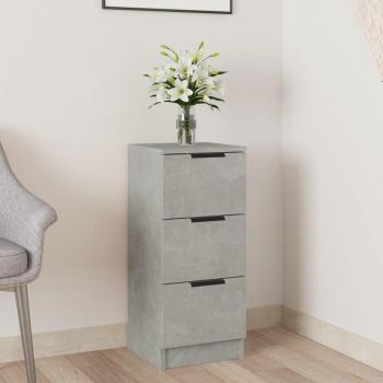 Aparador de hormigón gris 30x30x70 cm madera contrachapada