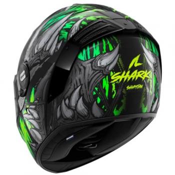 Shark Casco Integral Spartan RS Shaytan Negro-Verde-Antracita