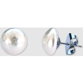 Pendientes de mujer con perla mabe 12mm