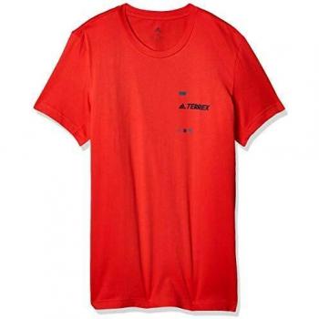 adidas Terrex GFX tee Camiseta, Hombre, Rojglo, XL