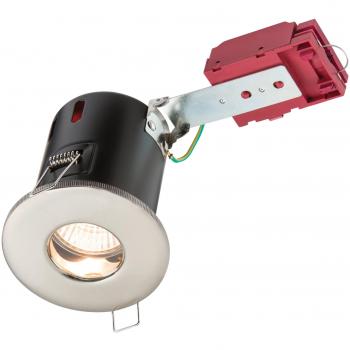 Foco empotrable para ducha resistente al fuego, cromo cepillado, 230V IP65 GU10 IC