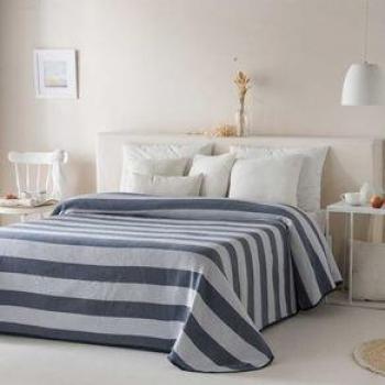 Colcha jacquard algodón Drama Gris