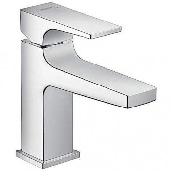 Hansgrohe 32500000 Metropol 100 Grifo de lavabo con vaciador Push-Open, Cromo, 100 mm