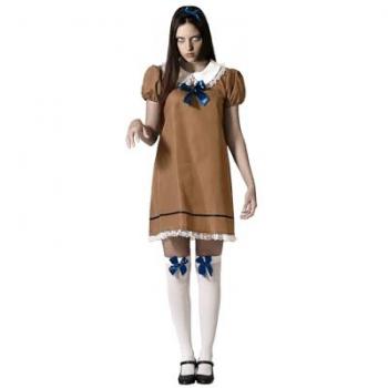 Disfraz de Muñeca Megan para mujer adulto - Vestido marrón Halloween XS