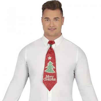 Guirma Corbata de Navidad de 45 cm con Árbol en colores surtidos