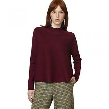 Compañia Fantastica Jersey Mujer Evase Burdeos M Rojo